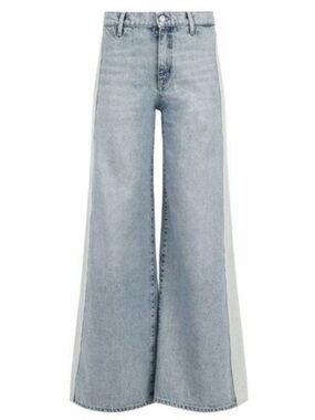 Daily Blue $384 Two Tone Wide Leg Denim Jeans Size 27 NWT